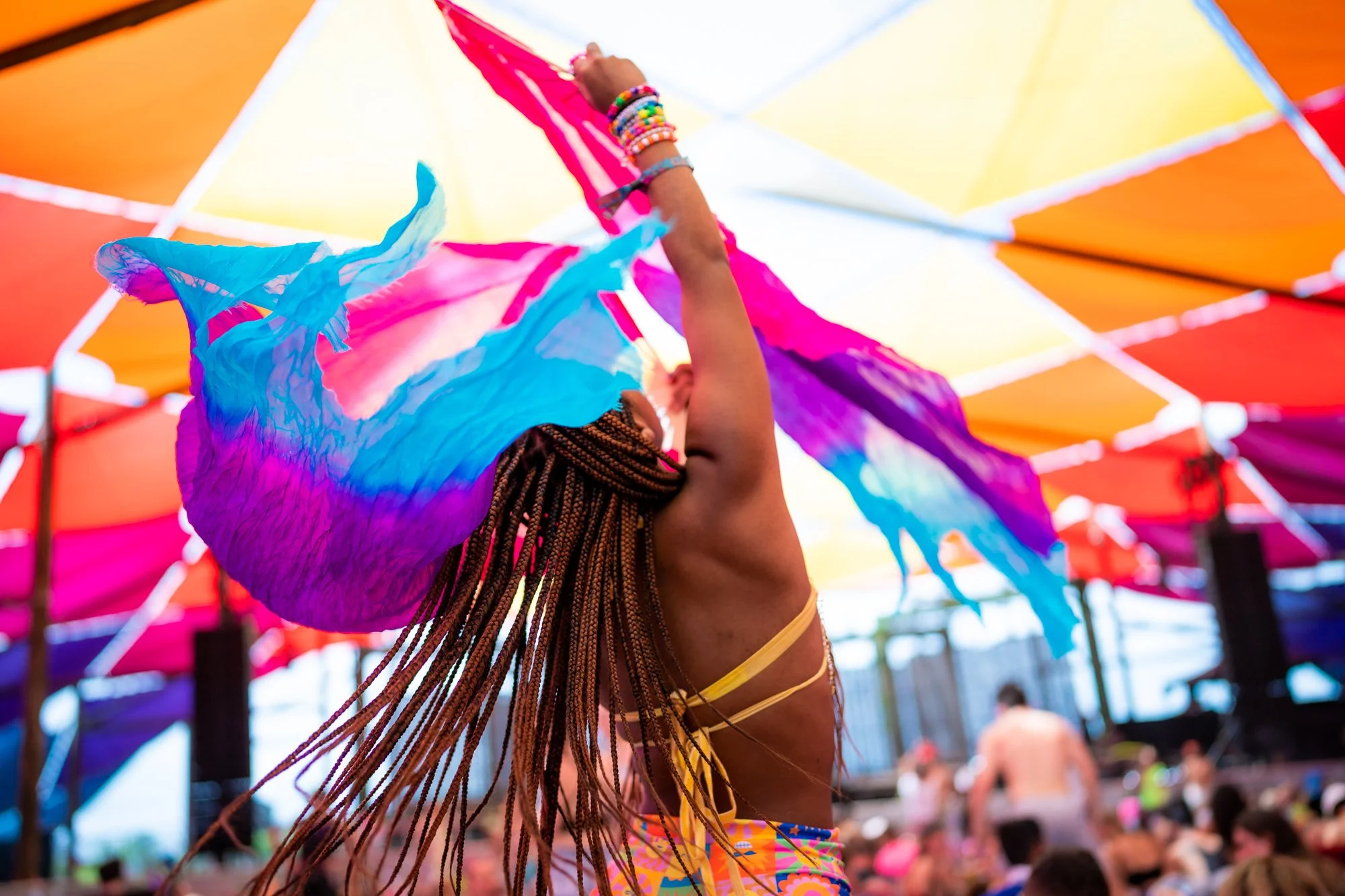Crowd with glow sticks